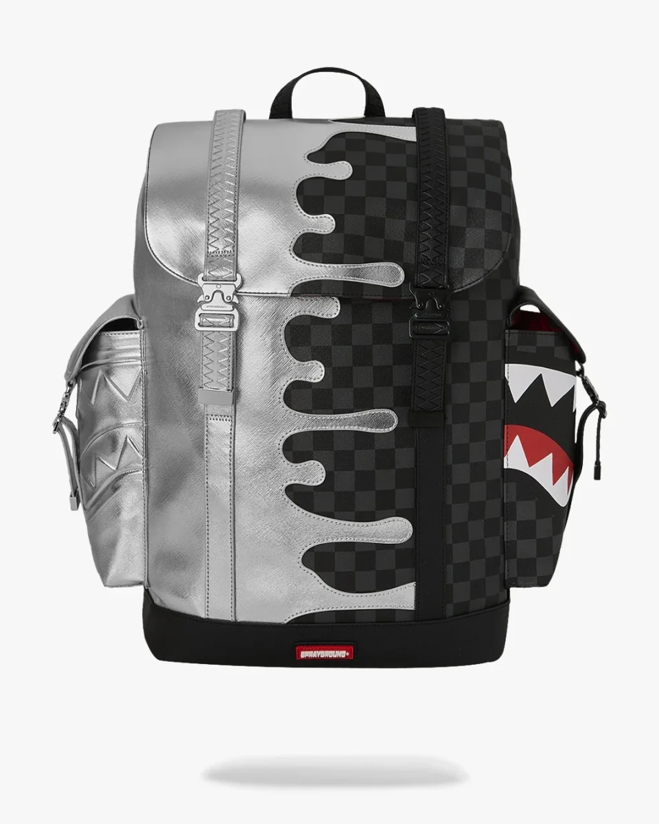 Zaino Sprayground nero SILVER SIDE DRIP BLACK CHECK MONTE CARLO - immagine 2