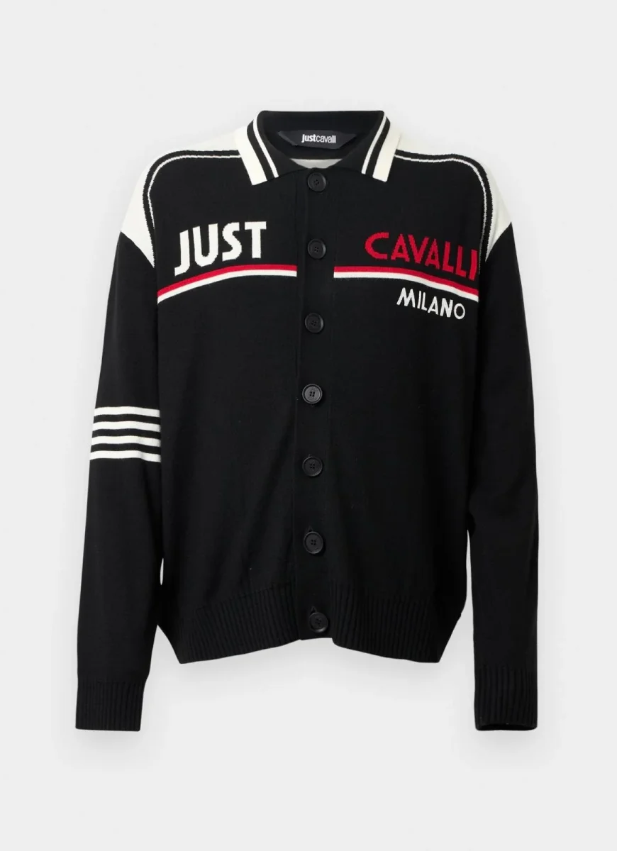 Maglia Just Cavalli polo "Logo Jacquard" uomo - immagine 8