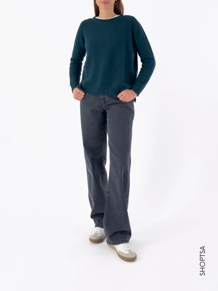 Maglia in lana punto riso - immagine 3