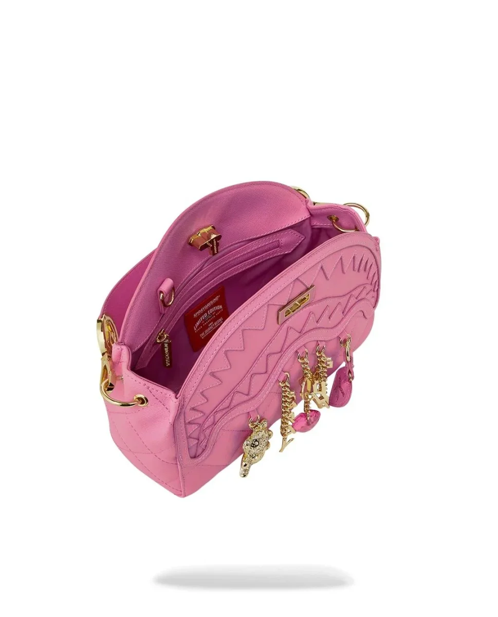 Borsa a tracolla Sprayground rosa "Hanging charms handbag" donna - immagine 6