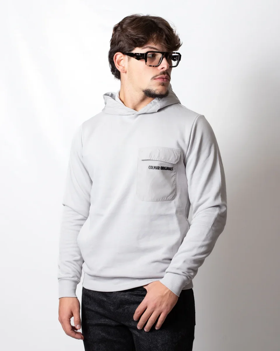 Felpa Colmar con cappuccio e dettagli in nylon uomo - immagine 4