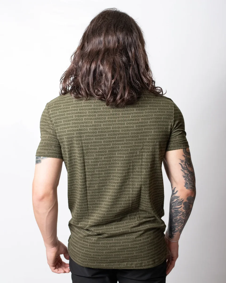 T-Shirt Dsquared2 con logo all-over uomo - immagine 3