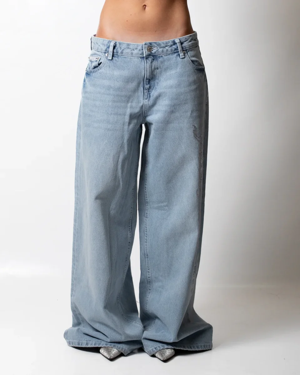 Jeans Juicy Couture "Diamante" Wide Leg donna - immagine 4