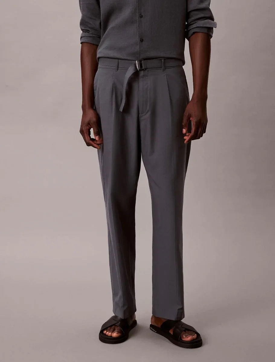 Pantalone Calvin Klein straight con cintura uomo - immagine 2