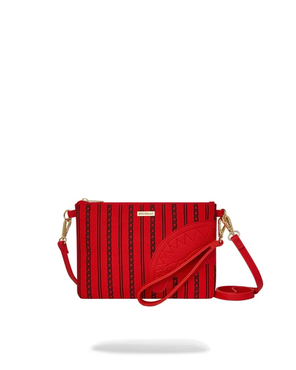 Pochette Sprayground rosso reverse sip 2.0 clutch con tracolla - immagine 2