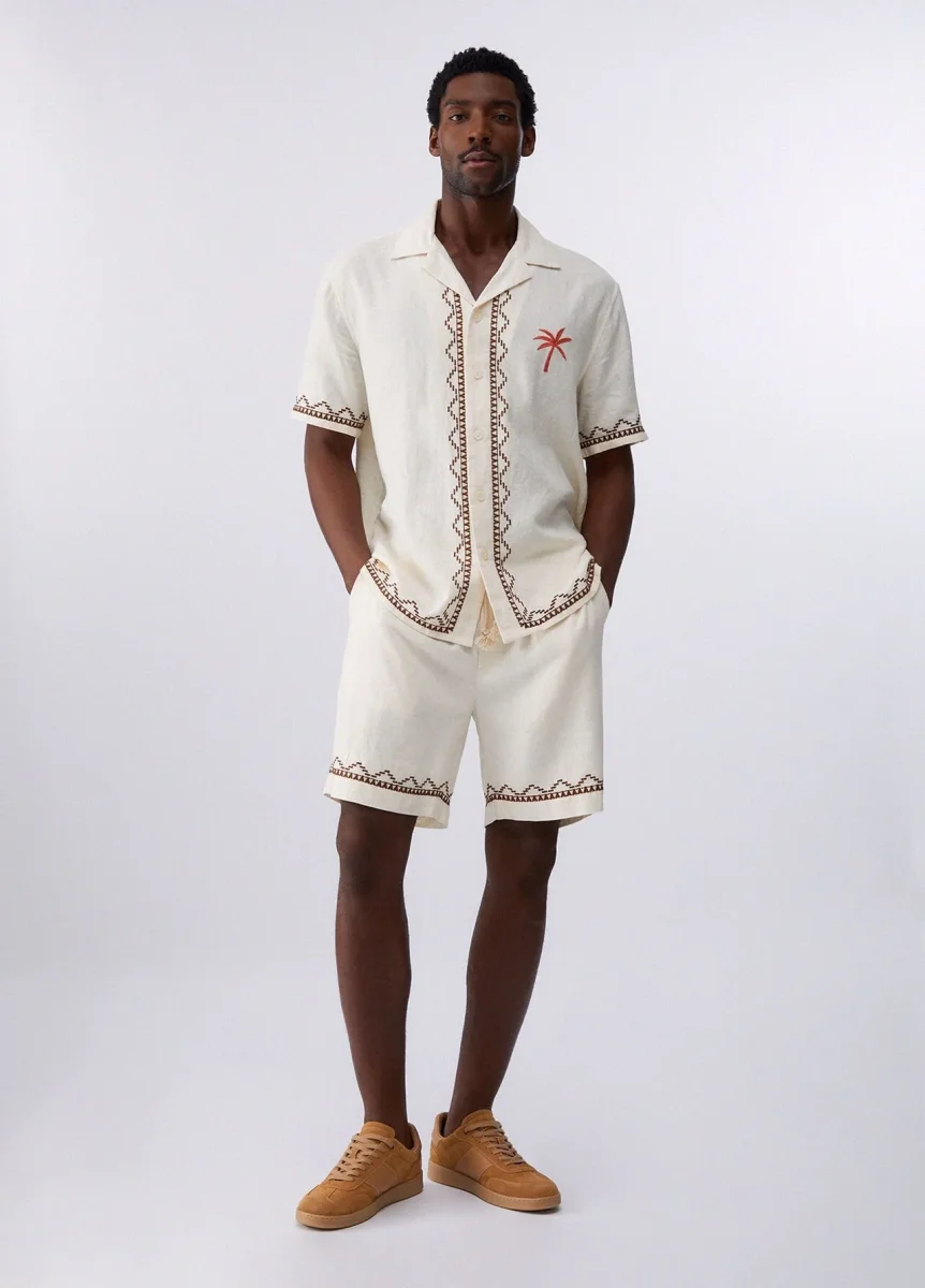 Camicia Liu Jo in misto lino ricamata uomo - immagine 7
